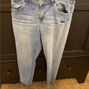 Democracy Light Blue Distressed Boyfriend Jeans